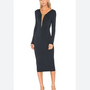 T Alexander Wang Lace Up Midi Dress